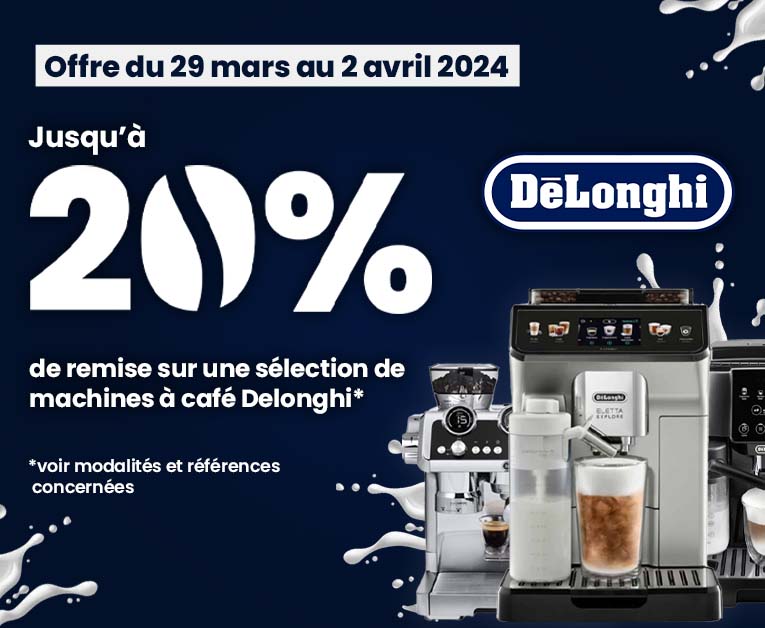 Nos offres promotionnelles sur les produits DeLonghi Coffee Webstore